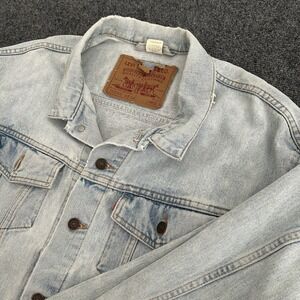Vintage 1990s‎ Levi's 70598 4834 Trucker Denim Jean Jacket Size Large Distressed